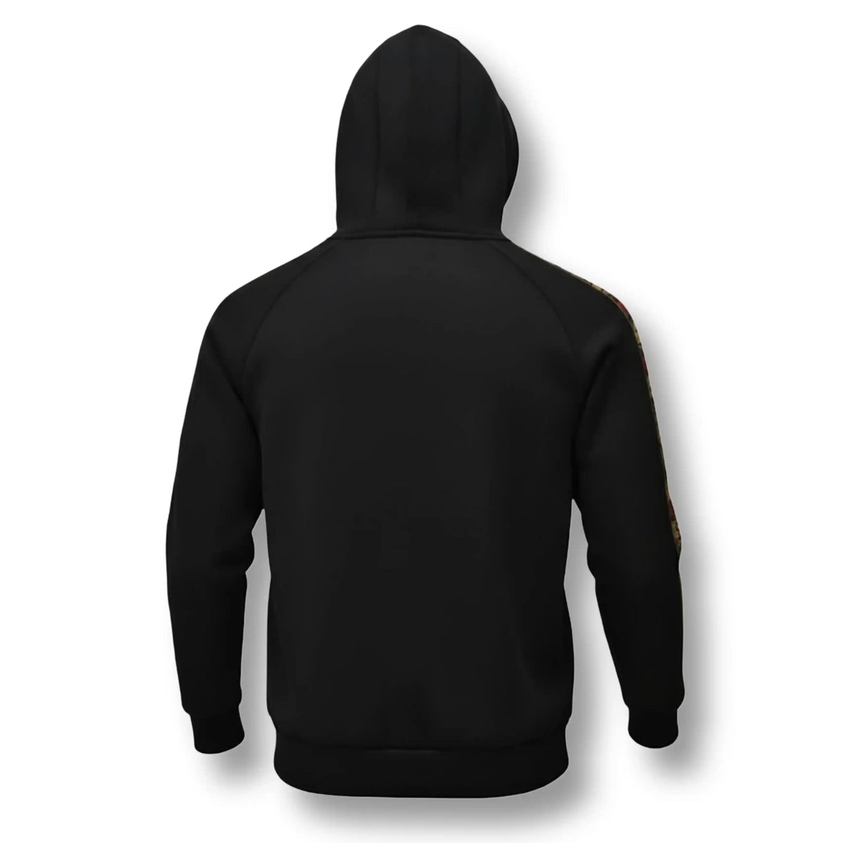Hoodie LFR Tracksuit noir, dos avec capuche et bande brodée le long de la manche