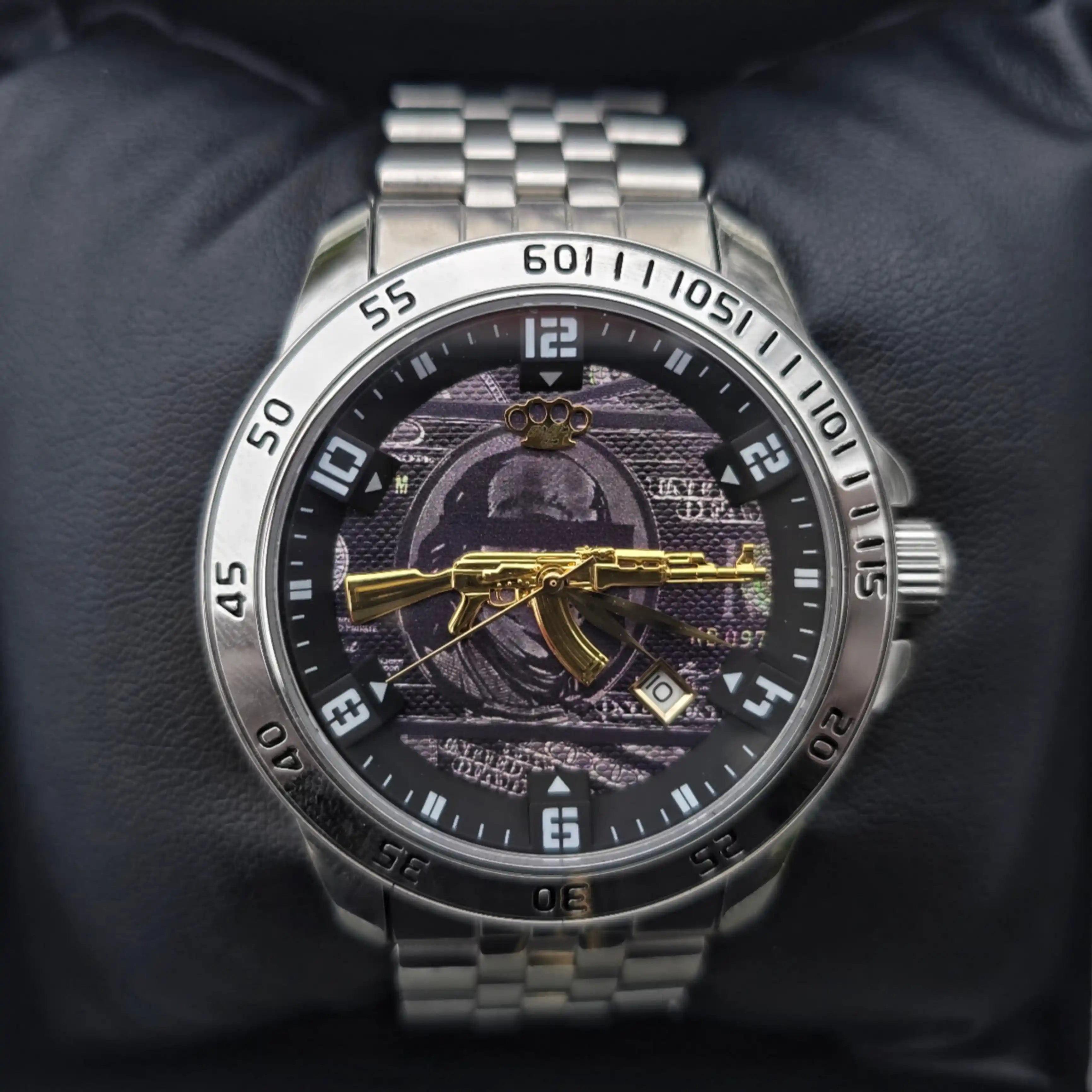 MVL "AK47" automatische Armbanduhr - silber