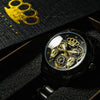 MVL "Double skull" automatic wrist watch japan movement - matt black