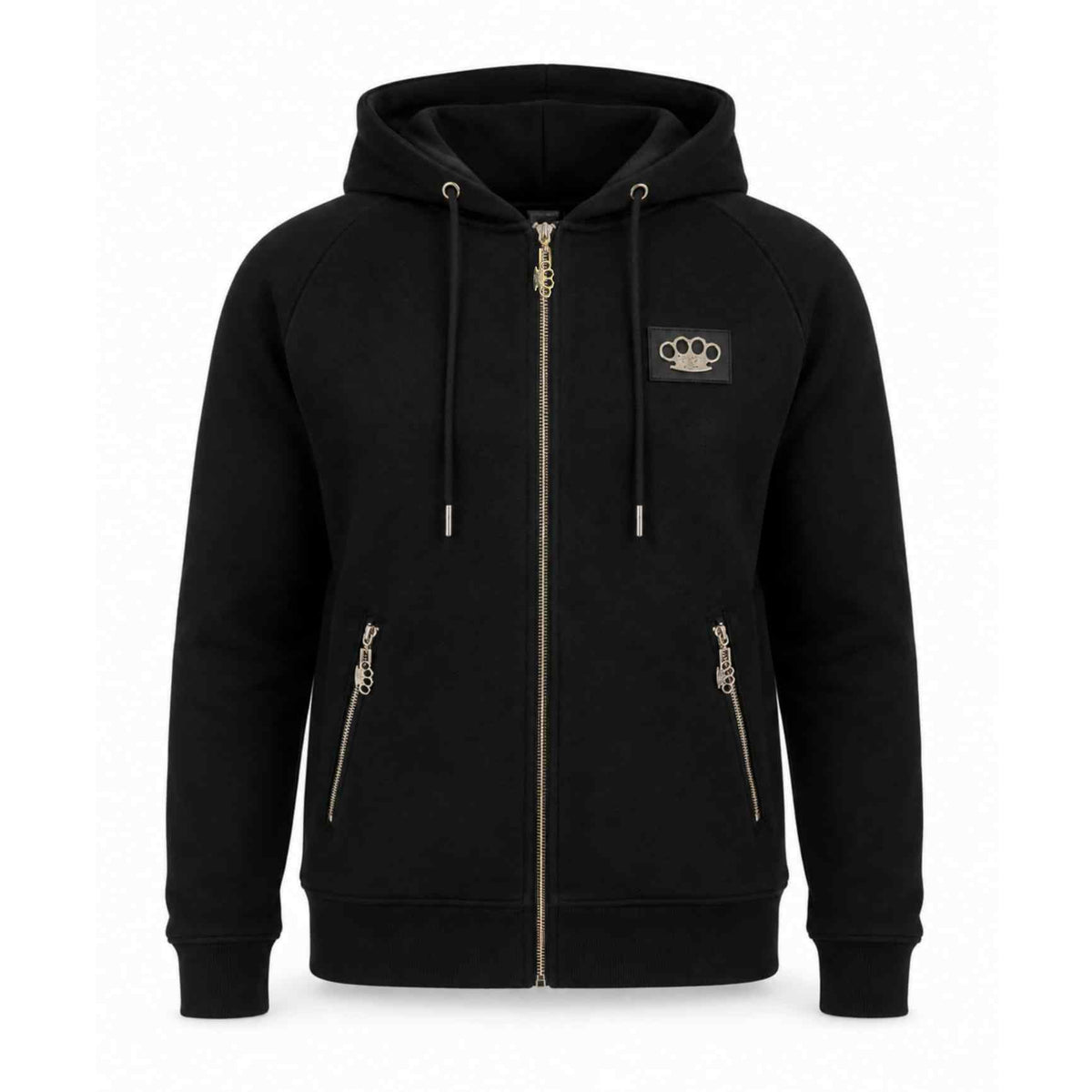 „Trust nobody“-Kapuzenpullover mit Reißverschluss
