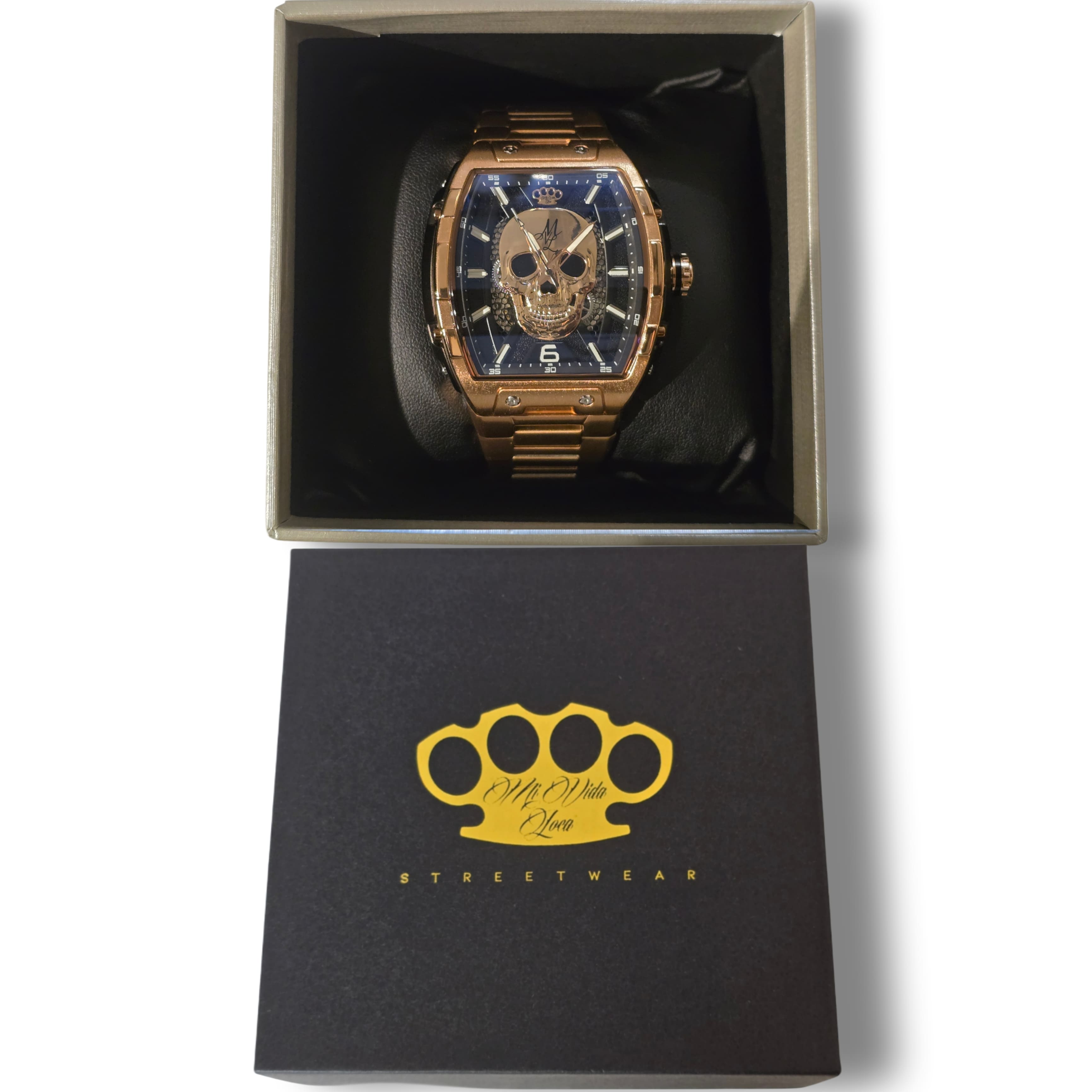 MVL Automatic skull watch japan movement - rose gold