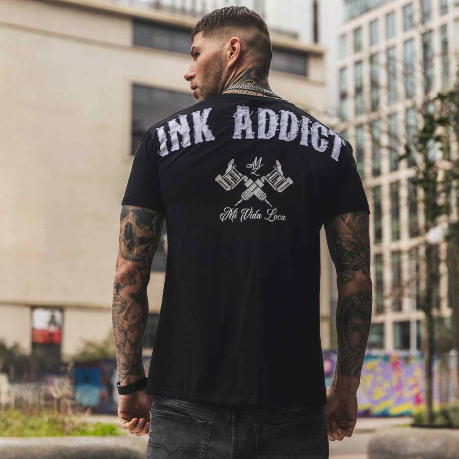 Maglietta "Ink addict" - nera