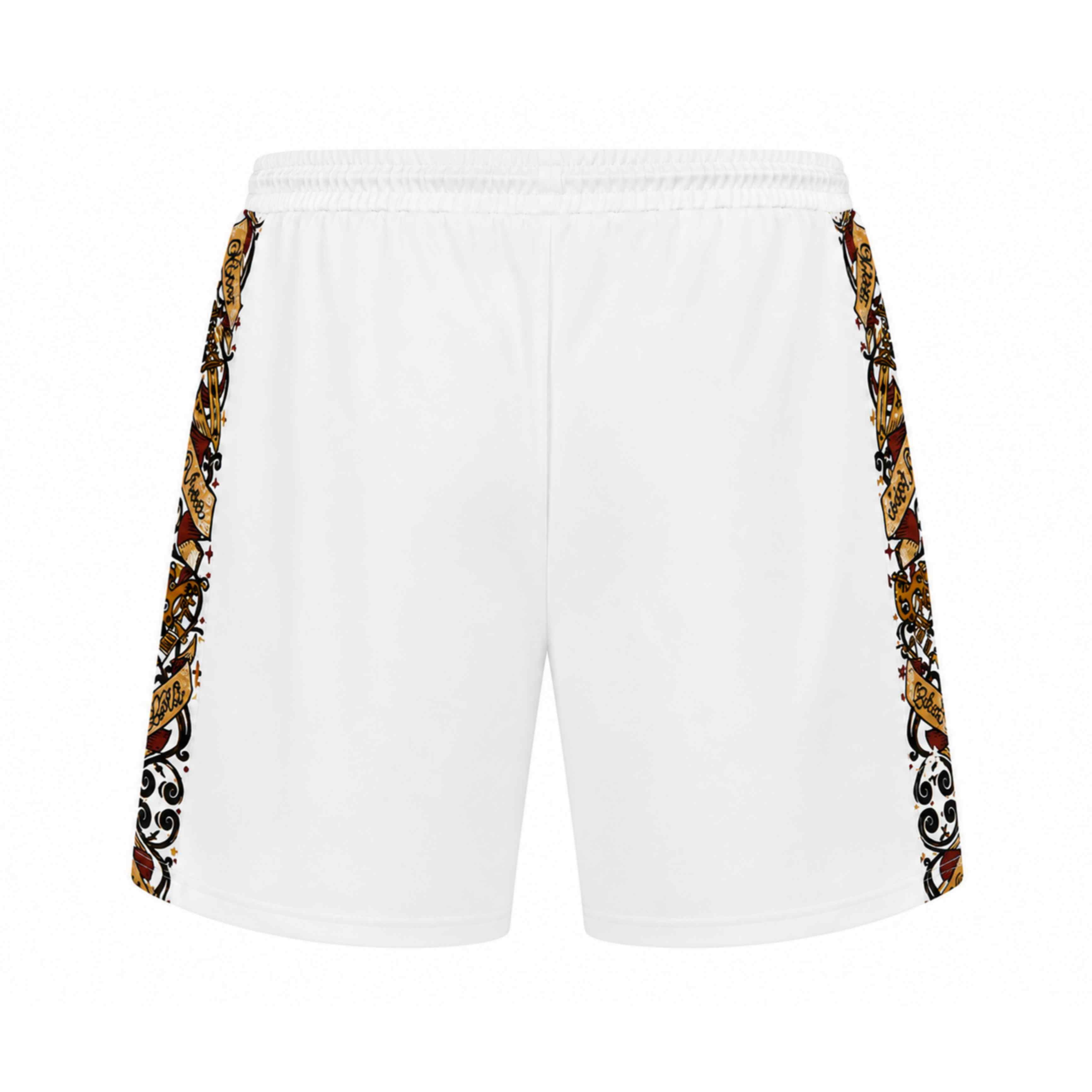 Pantalones cortos de chándal decorados de Savage - blancos