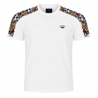 Savage T-Shirt mit aufwendigem Design – weiß