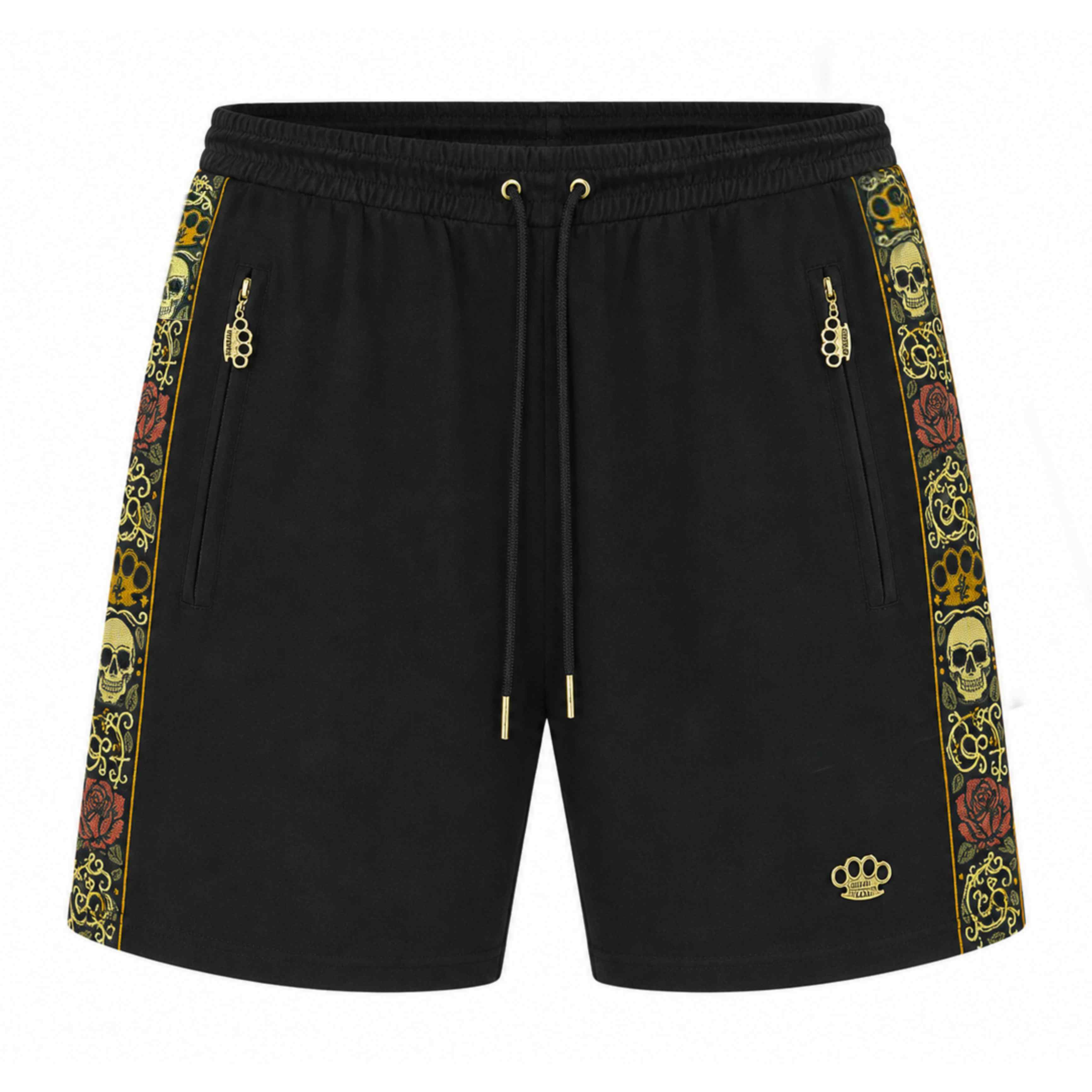Calavera jogger shorts - black