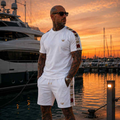 Calavera Jogging-Shorts – weiß