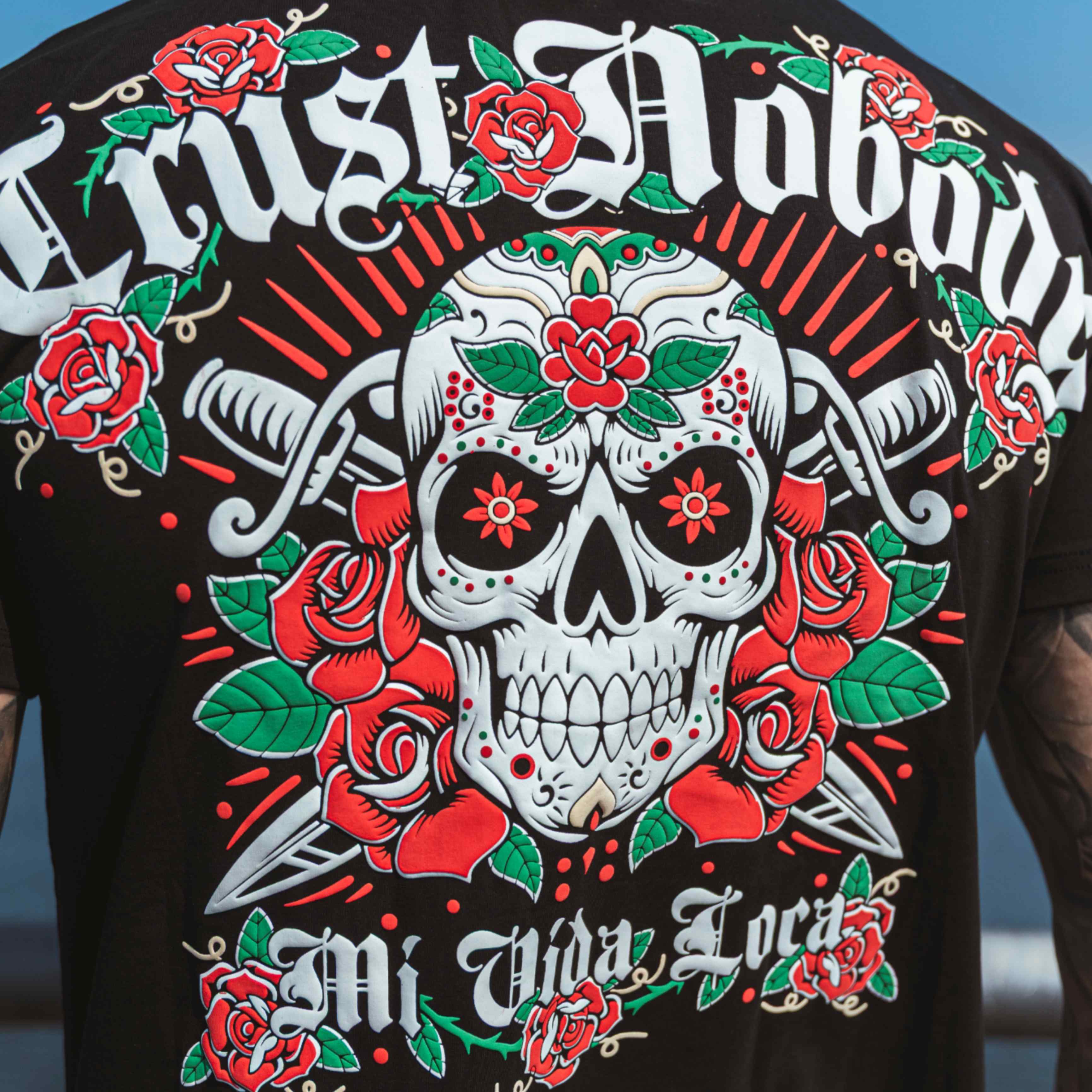 T-shirt MVL « Trust nobody flower skull »
