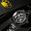 Orologio da polso automatico MVL "Double skull" - argento/argento